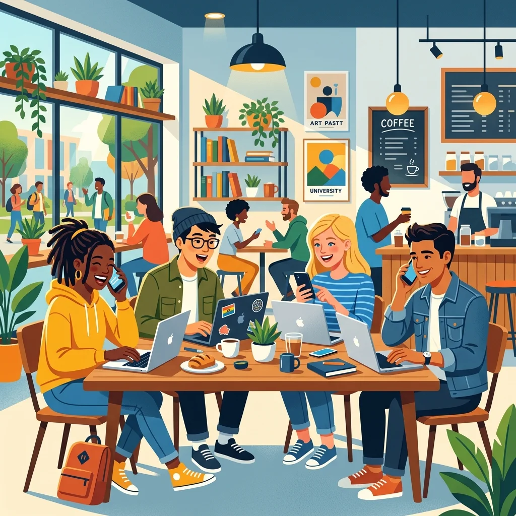 University students using chat rooms to connect with locals